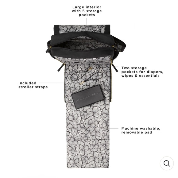 Petunia Pickle Bottom Boxy Backpack Diaper Bag in Frolicking in Fez Messenger - Picture 16 of 16